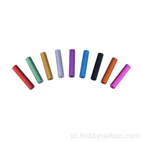 Espaçadores serrilhados de alumínio 6061 em cores personalizadas